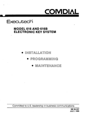 Comdial Executech 616 Installation & Programming Manual