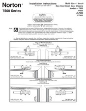 Assa Abloy Norton 7500 Series Installation Instructions Manual