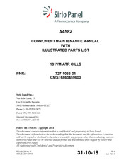 Finmeccanica Sirio Panel A4582 Component Maintenance Manual With Illustrated Parts List