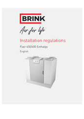 Brink Flair 600 Installation Regulations