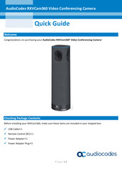 AudioCodes RXVCam360 Quick Manual