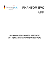 NovingAIR PHANTOM EVO 100 APP Installation And Maintenance Manual