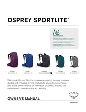 Osprey SPORTLITE Series Owner's Manual