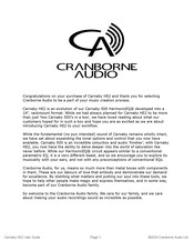 Cranborne Audio Carnaby HE2 Manual