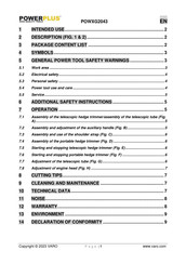 Powerplus POWXG2043 Manual