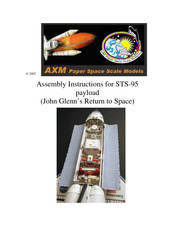 AXM Paper Space Scale Models STS-95 payload Assembly Instructions Manual