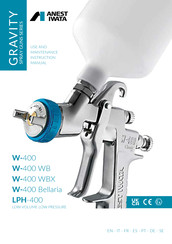 Anest Iwata W400WB-141G Use And Maintenance Instruction Manual