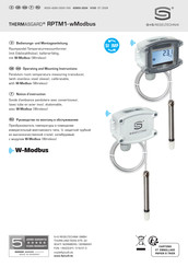S+S Regeltechnik THERMASGARD RPTM1-wModbus Operating And Mounting Instructions Manual