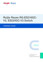 Ruijie Reyee RG-ES216GC-V2 Installation Manual