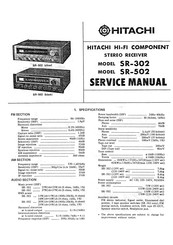 Hitachi SR-502 Service Manual