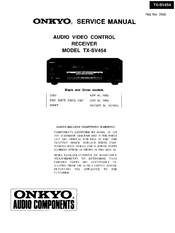 Onkyo TX-SV454 Service Manual