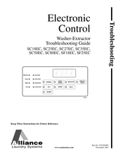 Alliance Laundry Systems SC18EC Troubleshooting Manual