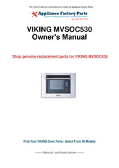 Viking Combi Steam/Convect VSOC530SS Use & Care Manual