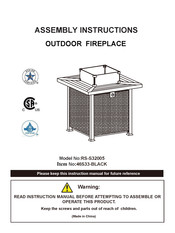 RW Flame RS-S32005 Assembly Instructions Manual