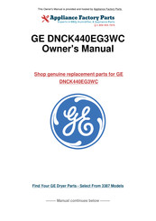 GE DNCK440EG3WC Installation Instructions Manual