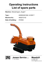 Jensen 4402072152 Operating Instructions/Spare Parts List