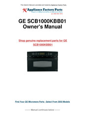 GE Profile Advantium SCB1000KBB01 Installation Instructions Manual