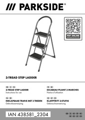 Parkside 3-TREAD STEP LADDER Instructions For Use Manual