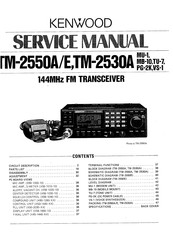 Kenwood TM-2530A M2 Service Manual