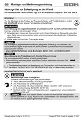 GOK BHK/K Assembly And Operating Manual