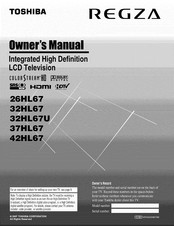 Toshiba REGZA 32GL67 Owner's Manual