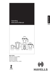 Havells HEXO PLUS Operating Instructions Manual