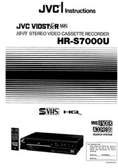 JVC VIDSTAR HR-S7000U Instructions Manual