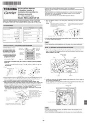 Toshiba Carrier RBC-AXU31UP-UL Installation Manual