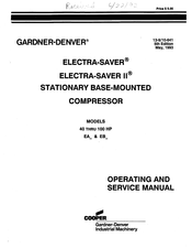 Cooper GARDNER-DENVER ELECTRA-SAVER Operating And Service Manual