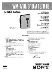 Sony Walkman WM-A10 Service Manual