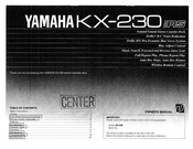 Yamaha KX-230 Owner's Manual
