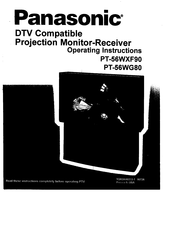 Panasonic PT-56WXF90 Operating Instructions Manual