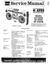 Sharp GF-9191H Service Manual