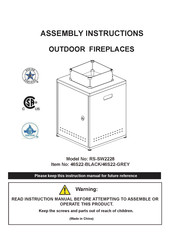 RW Flame 46S22-BLACK Assembly Instructions Manual