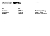 Studer REVOX A78 Operating Instructions Manual