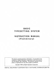 Digital Equipment PDP-8 Instruction Manual