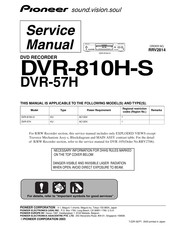 Pioneer DVR-57H Service Manual