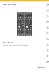 Behringer 130 DUAL VCA Quick Start Manual