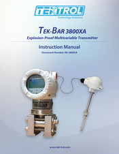 TEKTROL TEK-BAR 3800XA Instruction Manual