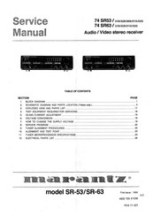 Marantz 74SR53/01B Service Manual