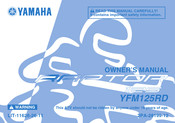 Yamaha YFM125RD Owner's Manual