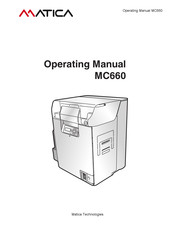 Matica MC660 Operating Manual