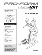 ICON Health & Fitness PRO-FORM CARDIO HIIT PFEVEL71216.3 User Manual