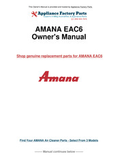 Amana EAC6 Manual