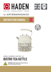 Anthropologie Haden BISTRO HK01001-US Instruction Manual