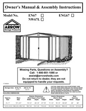Arrow Storage Products EN67 Owner's Manual & Assembly Instructions