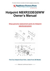 GE Hotpoint NBXR333EG0WW Installation Instructions Manual