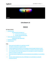 Logitech Litra Beam LX Faq