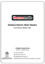 Thermomate ET080 Instruction & Installation Manual
