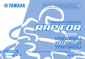 Yamaha YFM70RSXJ 2017 Owner's Manual